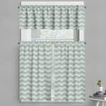 thumbnail image 1 of Ambesonne Abstract Valance & Curtain, Curvy Stripes Waves, 55"x36", Pale Sage Green White, 1 of 7