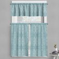 thumbnail image 1 of Ambesonne Abstract Valance & Curtain, Intricate Swirl Graphic, 55"x30", Dark Teal and White, 1 of 7