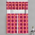 thumbnail image 1 of Ambesonne Abstract Valance & Curtain, Retro Geometric Fractal, 55"x45", Vermilion Magenta, 1 of 7