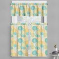 thumbnail image 1 of Ambesonne Abstract Valance & Curtain, Silhouette Petals Nature, 55"x45", Teal Earth Yellow, 1 of 1