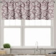 thumbnail image 1 of Ambesonne Abstract Valance Pack of 2, Belts with Buckles Motifs, 54"X18", White and Grey Pink, 1 of 4