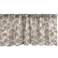 thumbnail image 1 of Ambesonne Abstract Valance Pack of 2, Circular Shapes Flower, 42"X18", Pale Eggshell Seal Brown, 1 of 3