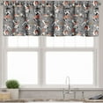 thumbnail image 1 of Ambesonne Abstract Valance Pack of 2, Funny Easter Rabbit Motif, 54"X18", Grey Rust and Chocolate, 1 of 1