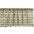 thumbnail image 1 of Ambesonne Abstract Valance Pack of 2, Geometric Pattern Zigzags, 42"X18", Eggshell Dark Yellow, 1 of 3