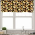 thumbnail image 1 of Ambesonne Abstract Valance Pack of 2, Graphic Cubes Blocks, 42"X18", Black Yellow Brown, 1 of 3
