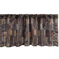 thumbnail image 1 of Ambesonne Abstract Valance Pack of 2, Hand Drawn Geometrical Art, 42"X12", Dark Peach and Dark Tan, 1 of 3