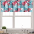 thumbnail image 1 of Ambesonne Abstract Valance Pack of 2, Intertwined Circles Square, 54"X18", Seafoam Petrol Blue and White, 1 of 5
