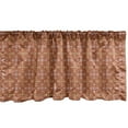 thumbnail image 1 of Ambesonne Abstract Valance Pack of 2, Leaves Circles Ornaments, 54"X18", Cinnamon and Ecru, 1 of 5
