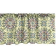 thumbnail image 1 of Ambesonne Abstract Valance Pack of 2, Mandala Pattern Oriental, 42"X18", Pale Yellow and Multicolor, 1 of 1