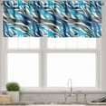 thumbnail image 1 of Ambesonne Abstract Valance Pack of 2, Modern Art Stripes, 42"X12", Grey Blue White, 1 of 3