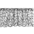 thumbnail image 1 of Ambesonne Abstract Valance Pack of 2, Rhythmic Curly Waves Art, 54"X12", White Dark Taupe Grey, 1 of 4