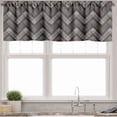 thumbnail image 1 of Ambesonne Abstract Valance Pack of 2, Scribbled Zigzags Pattern, 54"X18", Dark Taupe Grey Dark Tan, 1 of 4