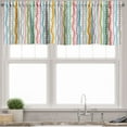 thumbnail image 1 of Ambesonne Abstract Valance Pack of 2, Vertical Swirl Lines, 42"X12", Multicolor, 1 of 5