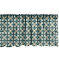 thumbnail image 1 of Ambesonne Abstract Valance Pack of 2, Vintage Influenced Motifs, 42"X18", Petrol Blue Beige, 1 of 3