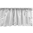 thumbnail image 1 of Ambesonne Abstract Window Valance, Basic Ornate Arcs Curves, 42" x 18", Dark Grey and White, 1 of 3