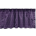 thumbnail image 1 of Ambesonne Abstract Window Valance, Boho Symmetric Object Art, 42" x 18", Dark Purple Pale Lilac, 1 of 3