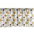 thumbnail image 1 of Ambesonne Abstract Window Valance, Convex and Concave Shapes Stripes Pattern, Curtain Valance for Kitchen Bedroom Decor with Rod Pocket, 54" X 18", White Dark Yellow, 1 of 2