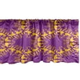 thumbnail image 1 of Ambesonne Abstract Window Valance, Creative Bicolour Circles, 54" X 12", Violet Earth Yellow, 1 of 3