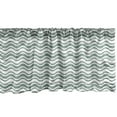thumbnail image 1 of Ambesonne Abstract Window Valance, Curvy Stripes Waves, 42" x 12", Pale Sage Green White, 1 of 3