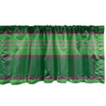 thumbnail image 1 of Ambesonne Abstract Window Valance, Diagonal Tartan Inspired, 54" X 12", Green Dark Magenta, 1 of 3