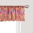 thumbnail image 1 of Ambesonne Abstract Window Valance, Diamond Shapes Mosaic, 54" X 12", Orange Purple Pink, 1 of 3