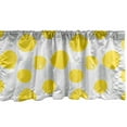 thumbnail image 1 of Ambesonne Abstract Window Valance, Dotted Rounds Quirky, 42" x 18", Mustard Pale Taupe White, 1 of 3