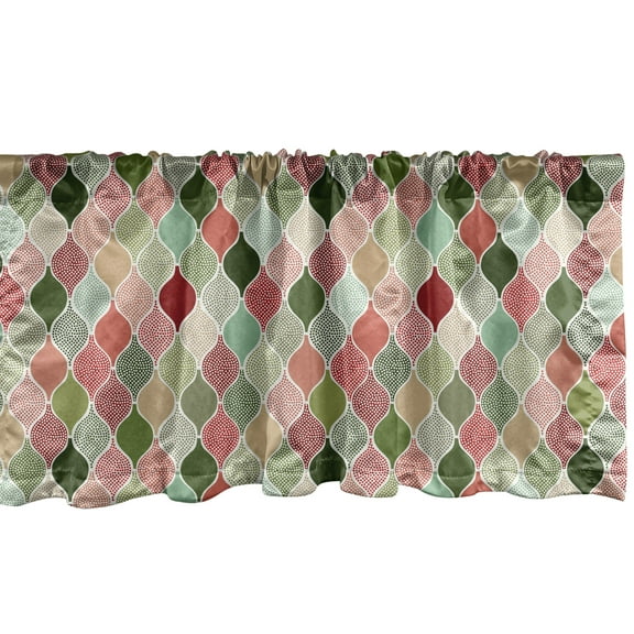 Ambesonne Abstract Window Valance, Eastern Geometrical, 54" X 18", Multicolor