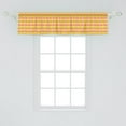thumbnail image 1 of Ambesonne Abstract Window Valance, Feminine Style Geometric Concept Repetition with Fun Rounds, Curtain Valance for Kitchen Bedroom Decor with Rod Pocket, 54" X 12", Mustard Marigold, 1 of 2