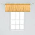 thumbnail image 1 of Ambesonne Abstract Window Valance, Feminine Style Geometric Concept Repetition with Fun Rounds, Curtain Valance for Kitchen Bedroom Decor with Rod Pocket, 54" X 18", Mustard Marigold, 1 of 2