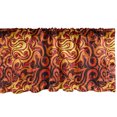 thumbnail image 1 of Ambesonne Abstract Window Valance, Floral Surreal Curves, 54" X 18", Yellow Orange Black, 1 of 3