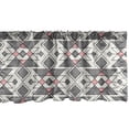 thumbnail image 1 of Ambesonne Abstract Window Valance, Geometric Aztec Ethnic, 42" x 18", Grey Pearl Pale Pink, 1 of 3