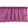 thumbnail image 1 of Ambesonne Abstract Window Valance, Geometric Floral Mosaic, 42" x 12", Dark Magenta Pink, 1 of 3