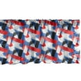 thumbnail image 1 of Ambesonne Abstract Window Valance, Geometric Grunge Bold Stripes with Brushstrokes Motif, Curtain Valance for Kitchen Bedroom Decor with Rod Pocket, 54" X 18", Violet Blue White, 1 of 3