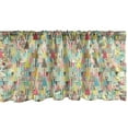 thumbnail image 1 of Ambesonne Abstract Window Valance, Geometric Triangles Consist of Polka Dots and Shabby Stripes in Various Tones, Curtain Valance for Kitchen Bedroom Decor with Rod Pocket, 54" X 18", Multicolor, 1 of 3