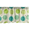 thumbnail image 1 of Ambesonne Abstract Window Valance, Greenery Hand Drawn Rounds, 42" x 12", Beige Apple Green Teal, 1 of 3