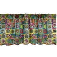 thumbnail image 1 of Ambesonne Abstract Window Valance, Grid Geometric Squares, 54" X 12", Multicolor, 1 of 3