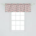 thumbnail image 1 of Ambesonne Abstract Window Valance, Grungy Calligraphic Hugs and Kisses Xoxo Lettering Sign Conceptual Pattern, Curtain Valance for Kitchen Bedroom Decor with Rod Pocket, 54" X 18", Ruby Black White, 1 of 3