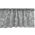 thumbnail image 1 of Ambesonne Abstract Window Valance, Hand Drawn Spiral Rounds, 54" X 18", Charcoal Grey White, 1 of 3