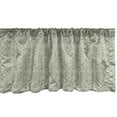 thumbnail image 1 of Ambesonne Abstract Window Valance, Intricate Palm Leaves Art, 42" x 18", Dark Eggshell White, 1 of 3