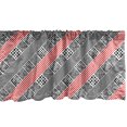 thumbnail image 1 of Ambesonne Abstract Window Valance, Modern Diagonal Stripes, 54" X 18", Vermilion Charcoal Grey, 1 of 3