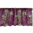 thumbnail image 1 of Ambesonne Abstract Window Valance, Modern Doodle Style Geometric Pattern with Circles and Waves, Curtain Valance for Kitchen Bedroom Decor with Rod Pocket, 54" X 18", Multicolor, 1 of 3