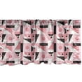 thumbnail image 1 of Ambesonne Abstract Window Valance, Modern Geometrical Motif with Triangles Rounds and Dots, Curtain Valance for Kitchen Bedroom Decor with Rod Pocket, 54" X 18", Charcoal Grey Rose, 1 of 3