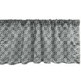 thumbnail image 1 of Ambesonne Abstract Window Valance, Monochrome Stars and Lines, 54" X 18", Dark Grey and White, 1 of 3