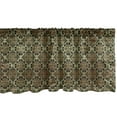 thumbnail image 1 of Ambesonne Abstract Window Valance, Oriental Damask Motifs, 42" x 18", Charcoal Grey Almond, 1 of 3