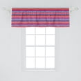 thumbnail image 1 of Ambesonne Abstract Window Valance, Pastel Tone Brush Stripes, 54" X 18", Pink Salmon and Violet, 1 of 5