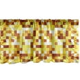 thumbnail image 1 of Ambesonne Abstract Window Valance, Pixel Art Grunge Squares, 54" X 12", Pastel Yellow Paprika, 1 of 3