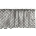 thumbnail image 1 of Ambesonne Abstract Window Valance, Plaid Design Vintage Feels, 54" X 12", Dimgray Pale Grey, 1 of 3
