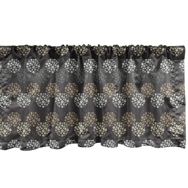 Ambesonne Abstract Window Valance, Polka Dots Forming, 54" X 12", Taupe and Multicolor
