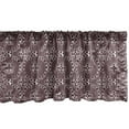 thumbnail image 1 of Ambesonne Abstract Window Valance, Primitive Geometric Tribal Art with Intricate Round Forms Overlapping Design, Curtain Valance for Kitchen Bedroom Decor with Rod Pocket, 54" X 12", Brown and White, 1 of 2