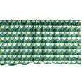 thumbnail image 1 of Ambesonne Abstract Window Valance, Repeated Geometric Motifs, 42" x 12", Emerald Blue and Apple Green, 1 of 3